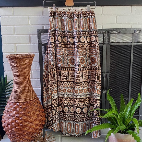 Billabong Orange Printed Maxi Skirt - Picture 3 of 7